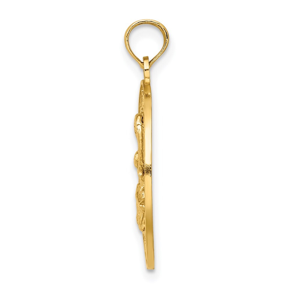 14k Yellow Gold LAUDERDALE-BY-THE-SEA FL Pelican Charm Pendant for Women
