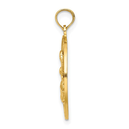 14k Yellow Gold LAUDERDALE-BY-THE-SEA FL Pelican Charm Pendant for Women