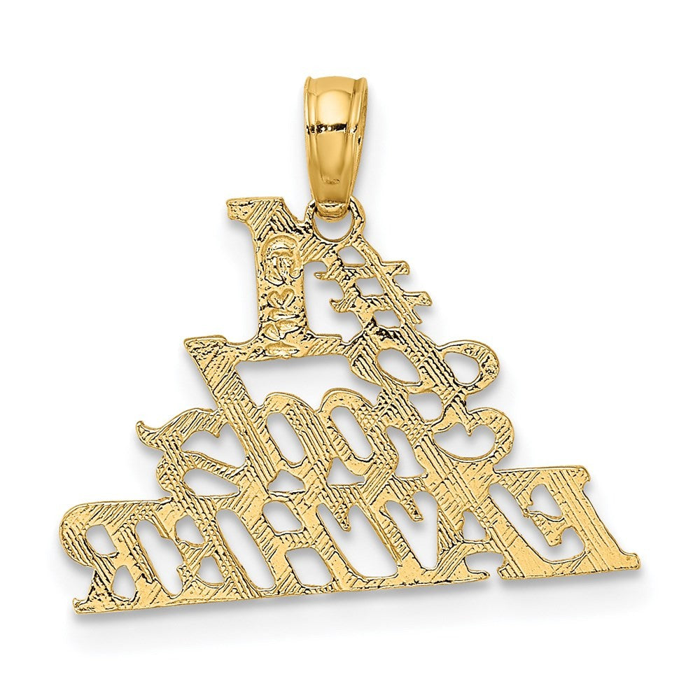 14k Yellow Gold #1 GODFATHER Charm Pendant