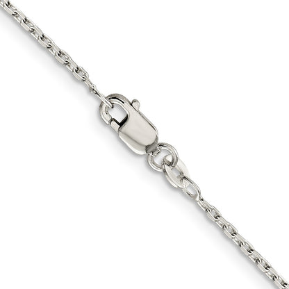 Sterling Silver 1.5mm Beveled Oval Cable Chain Holiday Gift for Women