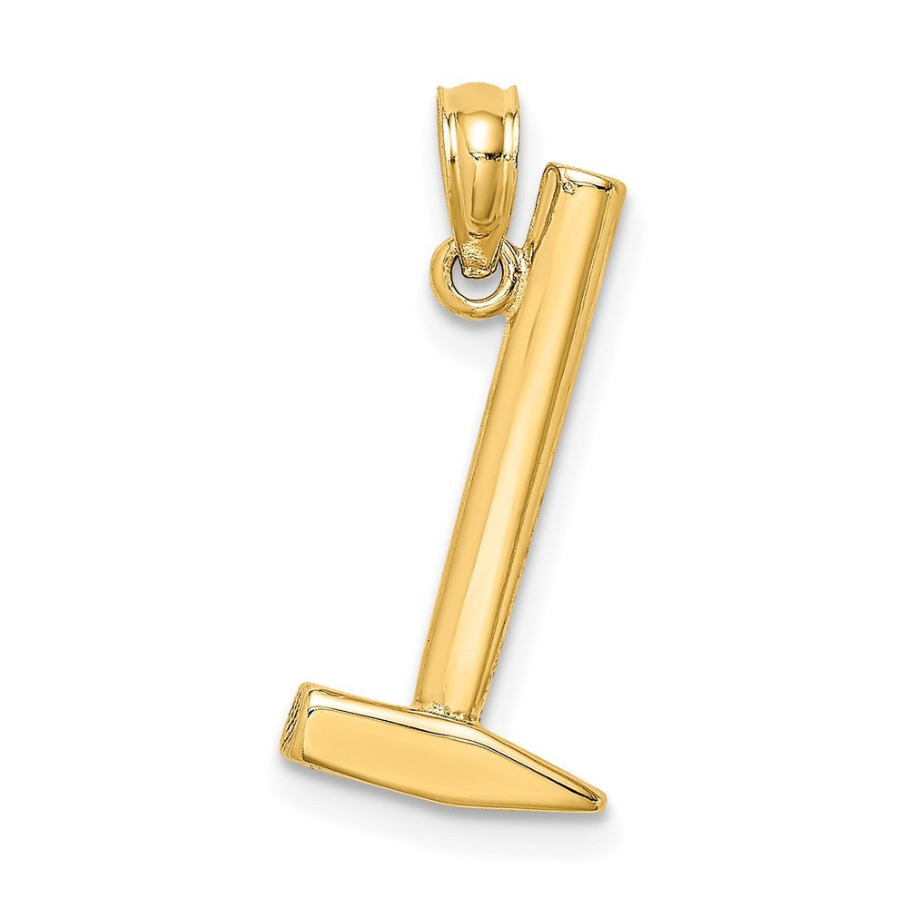 14k Yellow Gold 3-D Hammer Charm