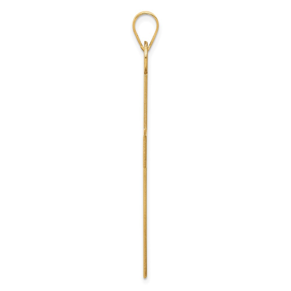 14k Yellow Gold Polished Cross Charm
