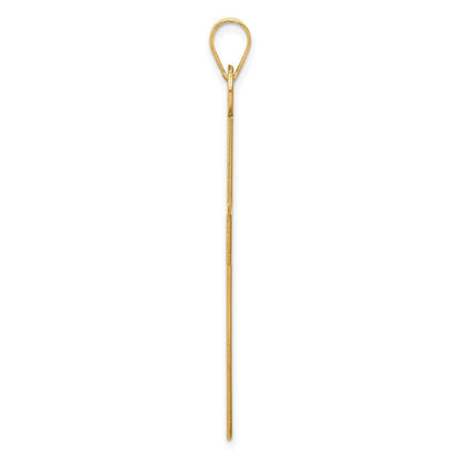 14k Yellow Gold Polished Cross Charm