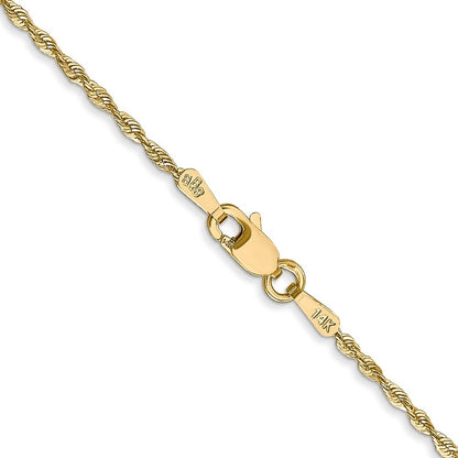 14k Yellow Gold 18 inch 1.5mm Ultra Diamond-cut Rope Chain Necklace