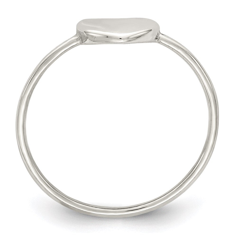 Sterling Silver Polished Heart Ring
