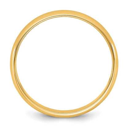 14K Yellow Gold 3.5mm LTW Half Round Band Size 9