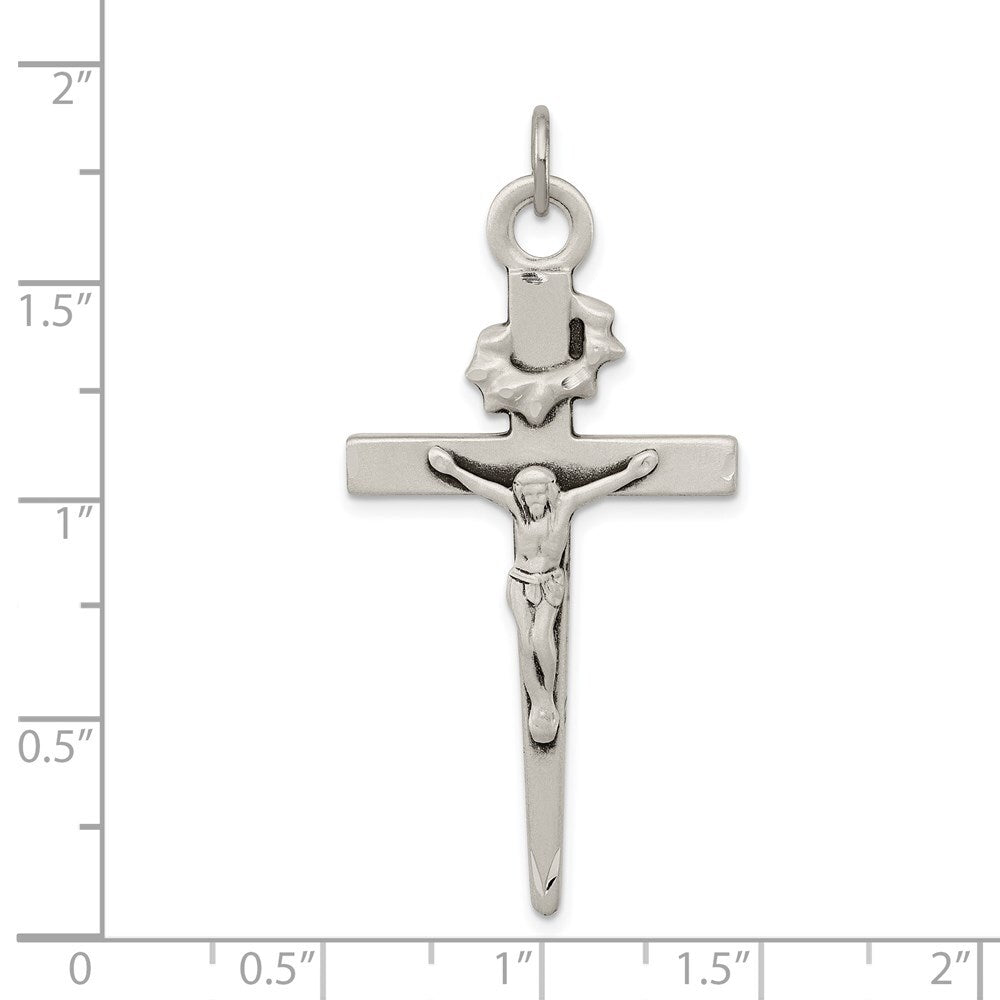 Sterling Silver Antiqued Crucifix Pendant Holiday Gift for Women