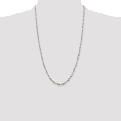 Sterling Silver 3mm Singapore Chain