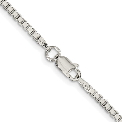 Sterling Silver Rhodium-plated 1.9mm Box Chain Necklace