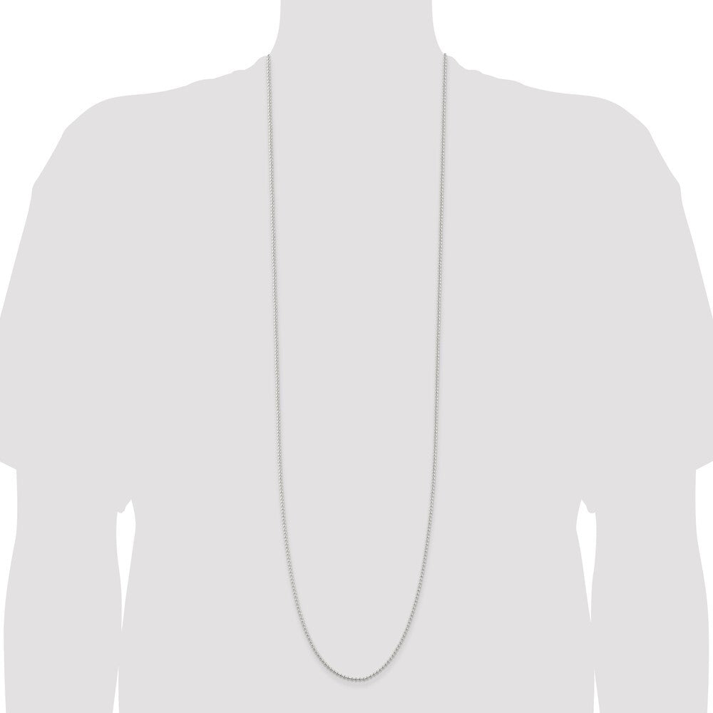 Sterling Silver 2mm Beaded Chain