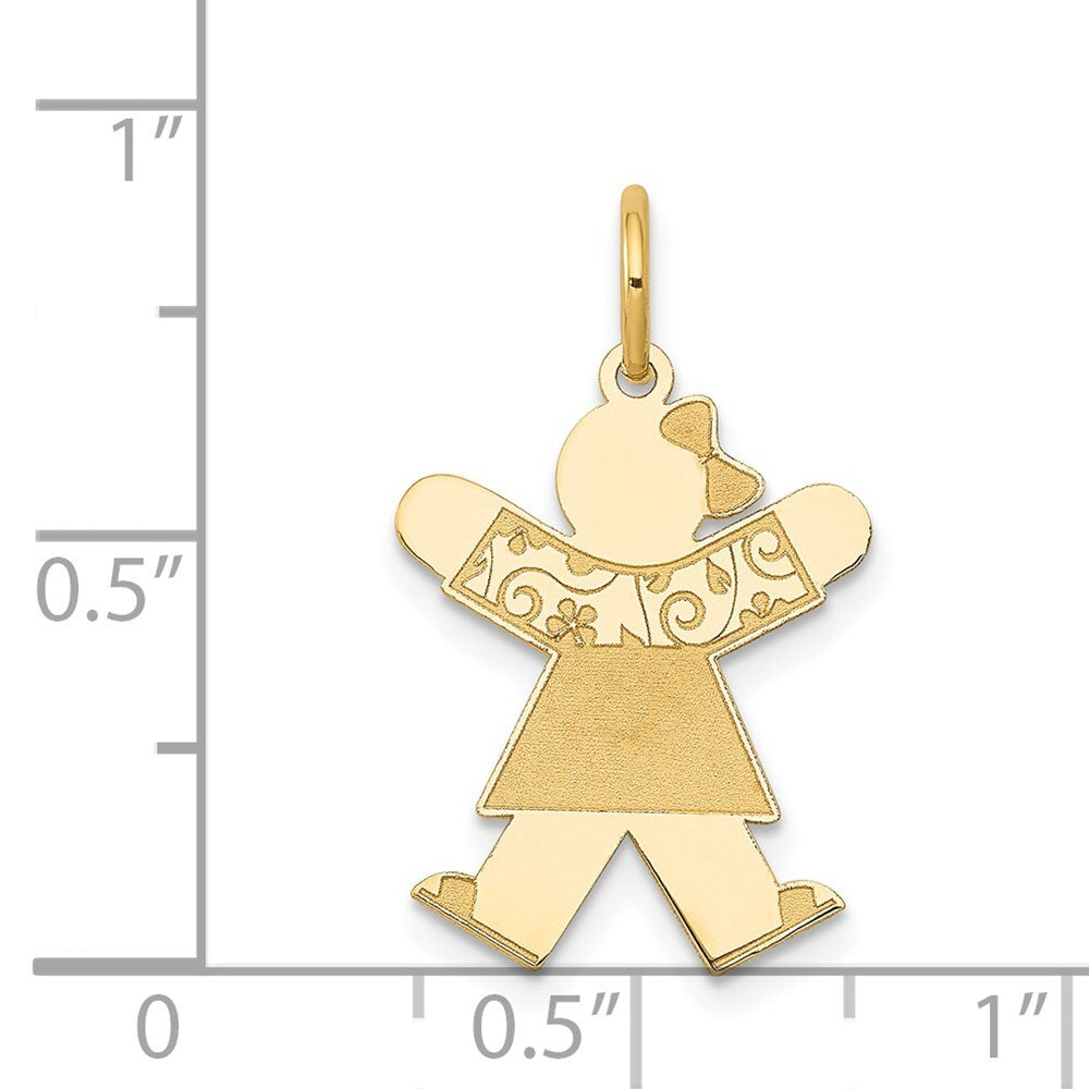 14k Yellow Gold Kid Charm Pendant for Women