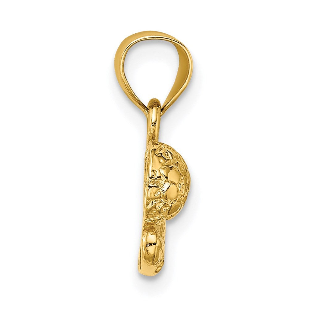 14k Yellow Gold Soccer Ball w/Shoe Charm