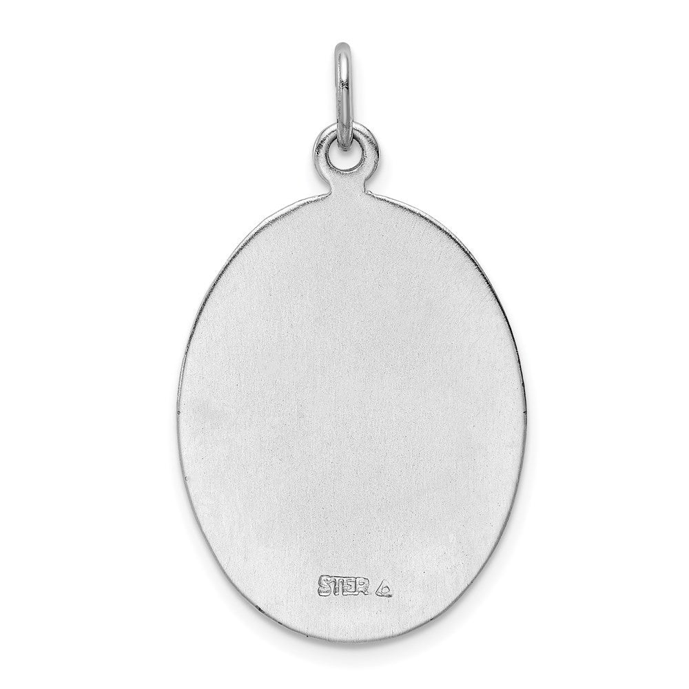 Sterling Silver Platinum-plated St. Joseph Medal