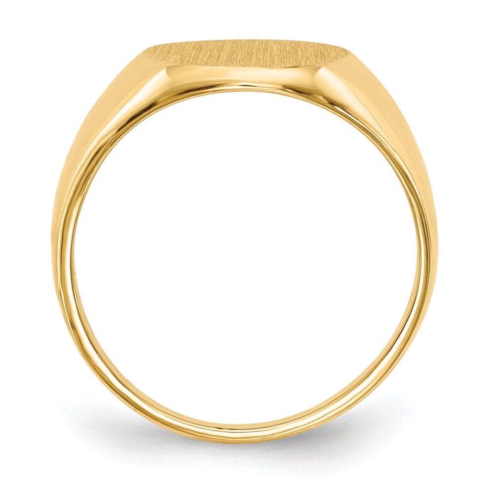 14K Yellow Gold 12.5x11.0mm Open Back Signet Ring
