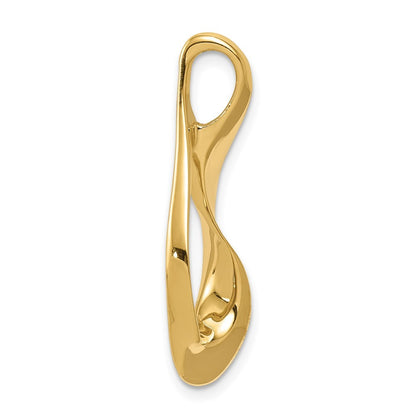 14k Yellow Gold Fits up to 3mm Regular, 6mm Fancy Reversible Omega Slide