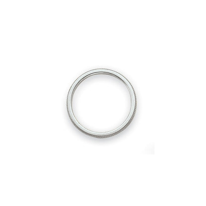 14k White Gold 1.5mm Milgrain Stackable Band Size 5