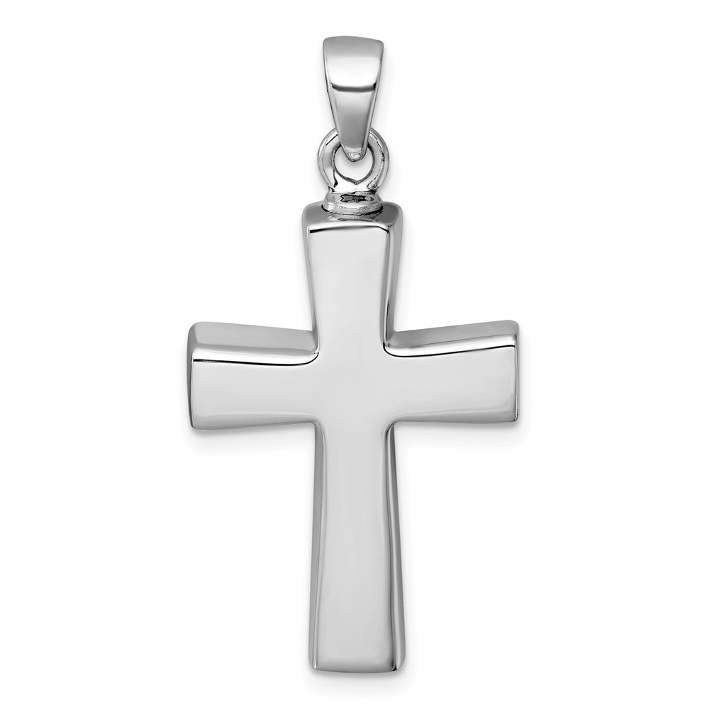 Sterling Silver Polished And Brushed Latin Cross Ash Holder Pendant