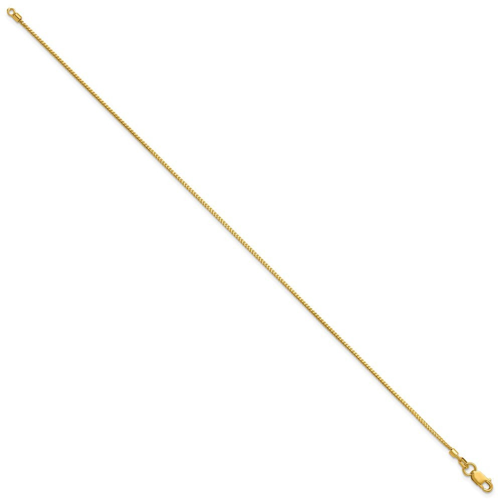 14k Yellow Gold 8 inch .9mm Franco Bracelet