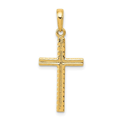 14k Yellow Gold Latin Cross Pendant