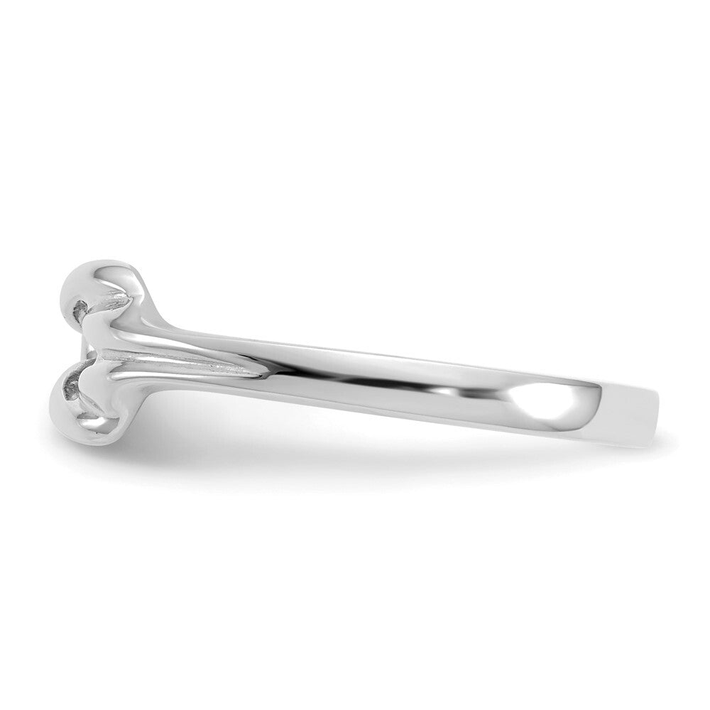 14k White Gold Freeform Knot Ring