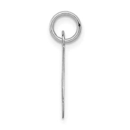 14k White Gold Script Letter J Initial Charm Pendant for Women