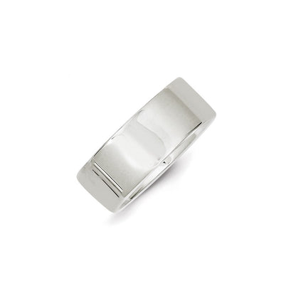 Sterling Silver 8mm Lightweight Flat Size 5 Band Ring