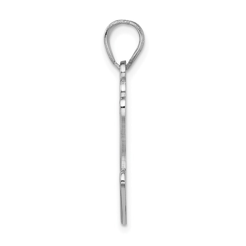 Sterling Silver Rhod-plate Enamel Autism Heart Handprint Pendant