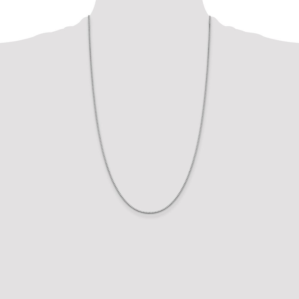 Sterling Silver Rhodium-plated 1.4mm Box Chain