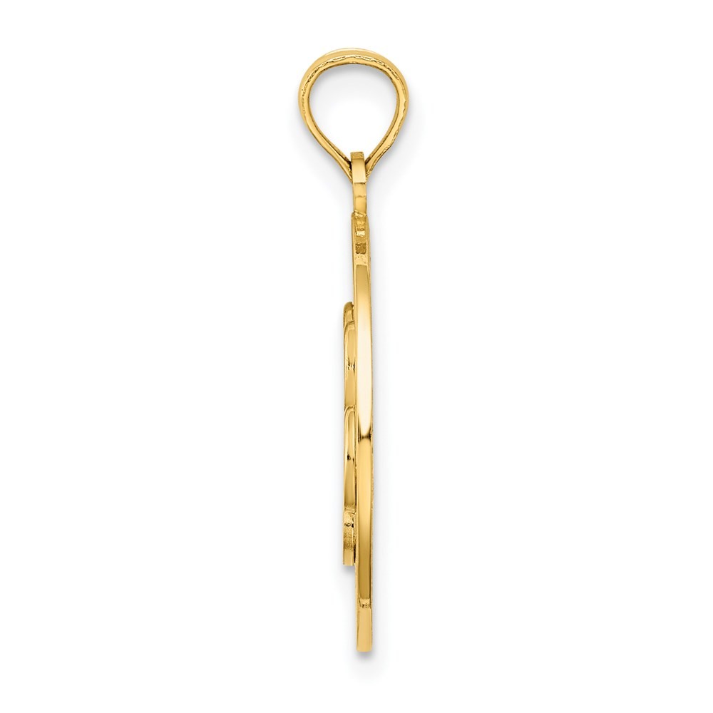 14k Yellow Gold ALASKA w/ Bear Paw Charm