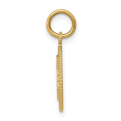 14k Yellow Gold #21 in A Circle Pendant for Women