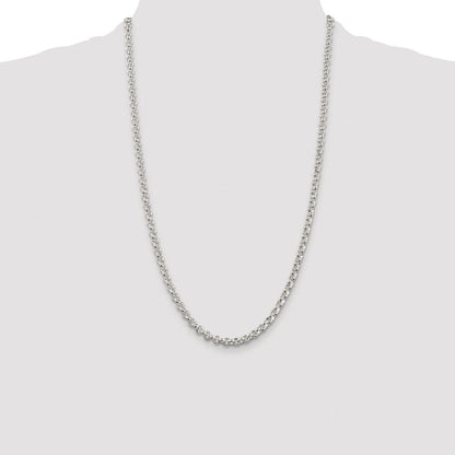 Sterling Silver Rhodium-plated 4.6mm Rolo Chain
