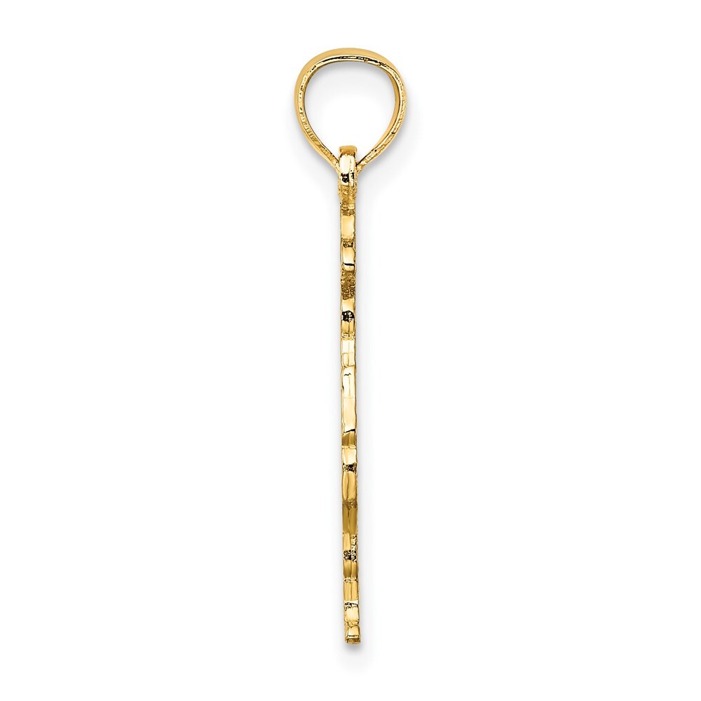 14k Yellow Gold Fireman Hose Charm Pendant for Women