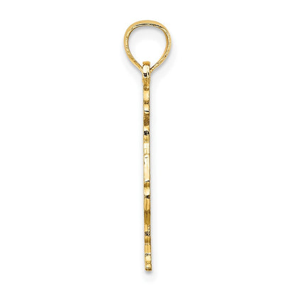 14k Yellow Gold Fireman Hose Charm Pendant for Women