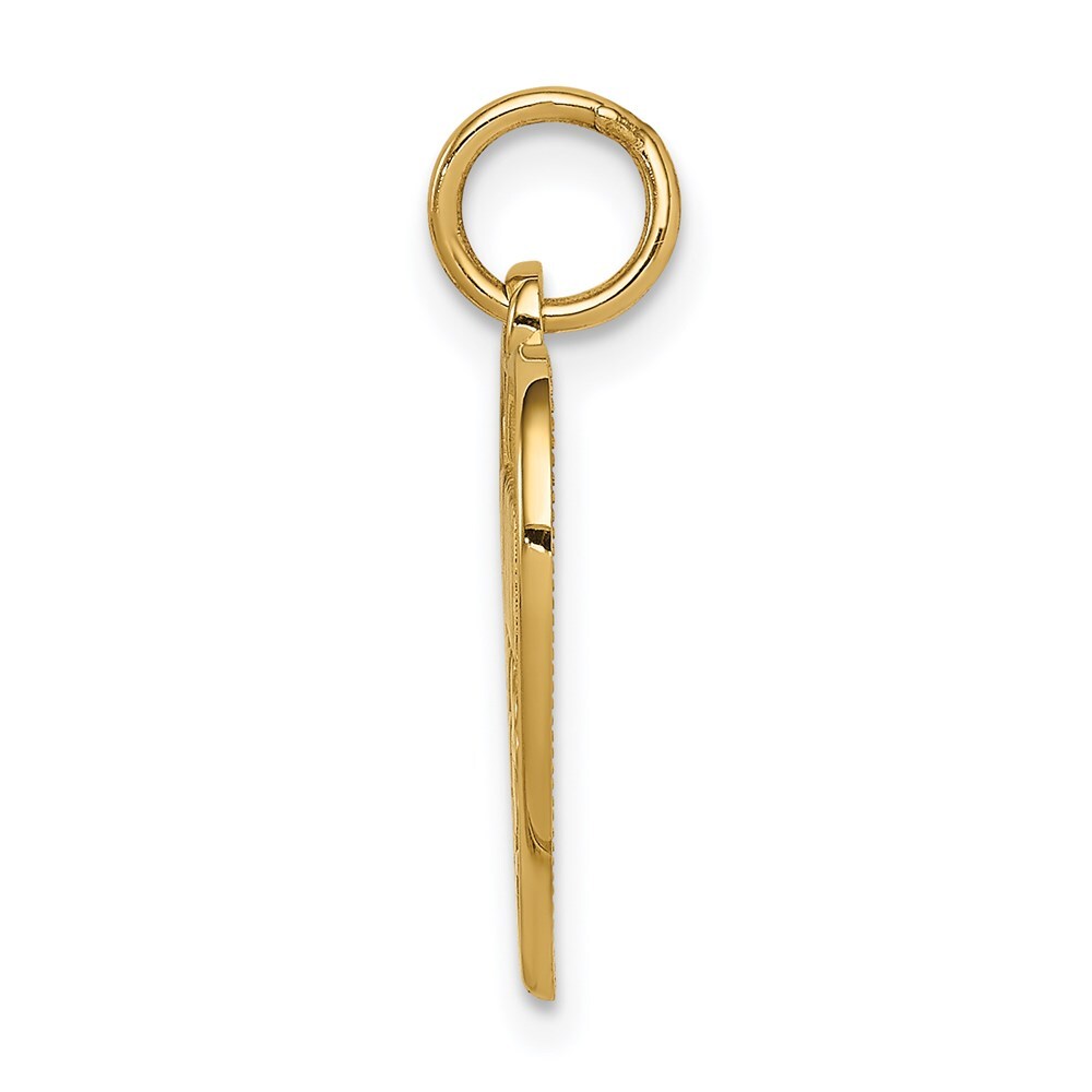 14k Yellow Gold GRANDMA Heart Charm Pendant for Women