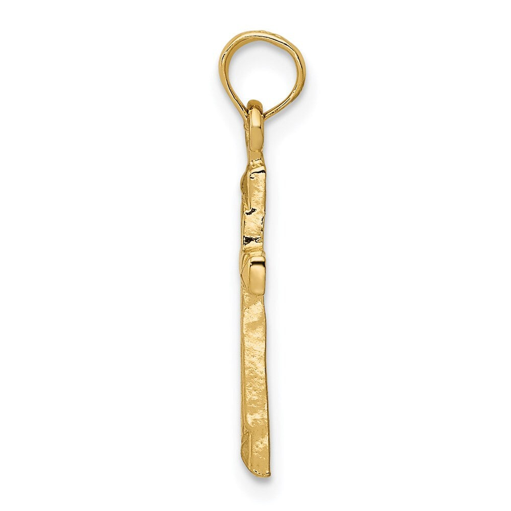 14k Yellow Gold Cross Pendant for Women