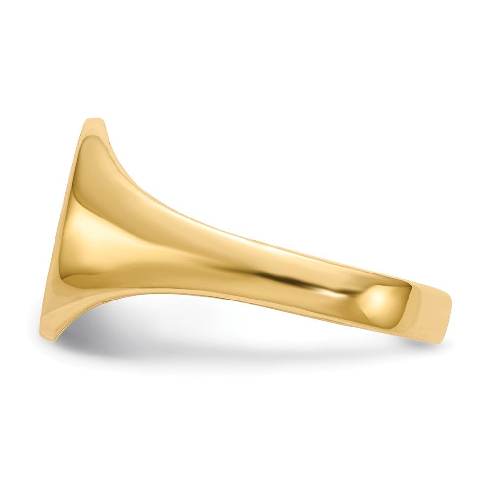 14K Yellow Gold 9.5x10.0mm Closed Back Signet Ring