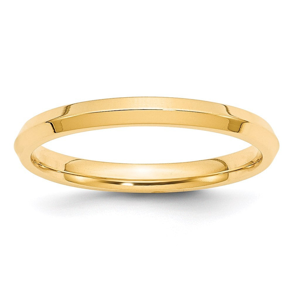 14k Yellow Gold 2.5mm Knife Edge Comfort Fit Wedding Band Ring Size 6