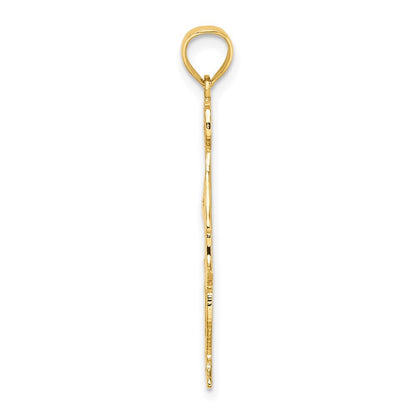 14k Yellow Gold Cheerleader with Hand on Head Charm