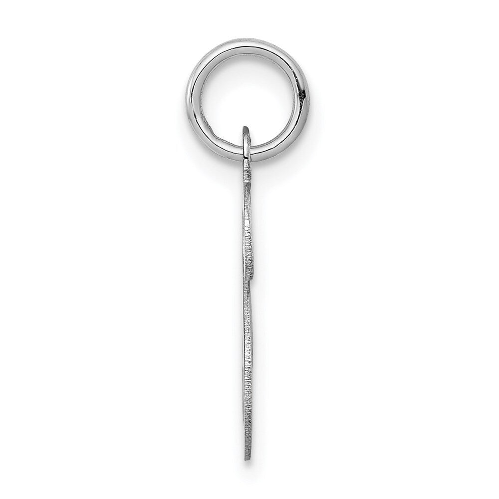 14k White Gold Script Letter S Initial Charm Pendant for Women
