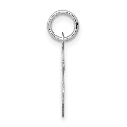 14k White Gold Script Letter S Initial Charm Pendant for Women