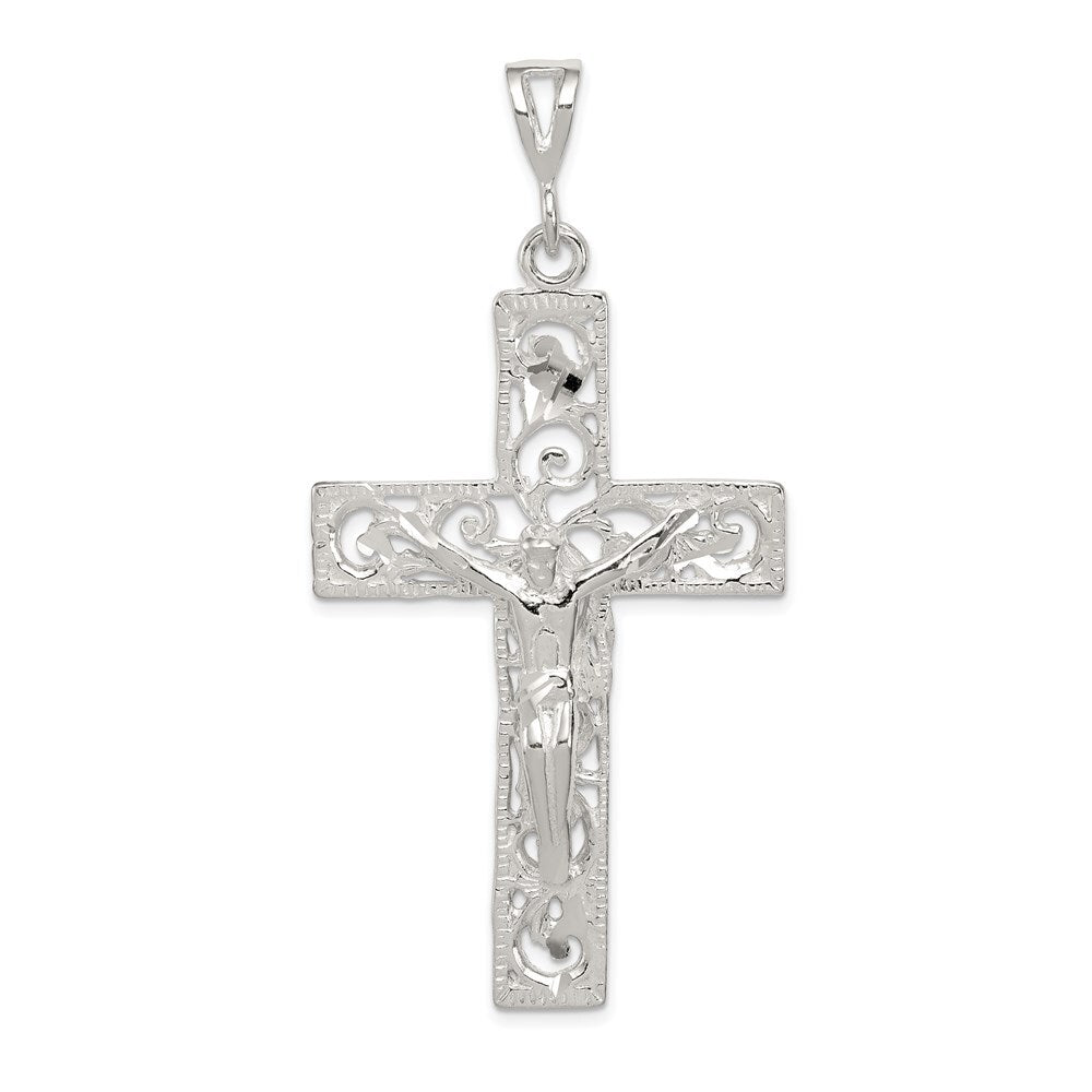 Sterling Silver Crucifix Pendant Holiday Gift for Women