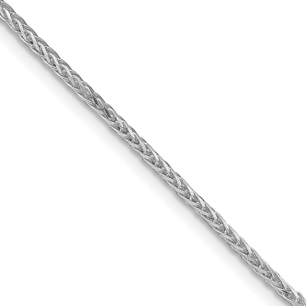 Sterling Silver Rhodium-plated 1.45mm Diamond-cut Round Spiga Chain Necklace