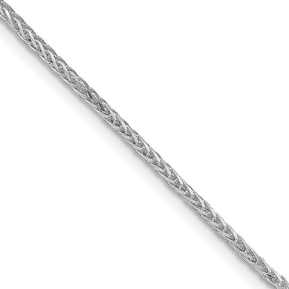 Sterling Silver Rhodium-plated 1.45mm Diamond-cut Round Spiga Chain Necklace