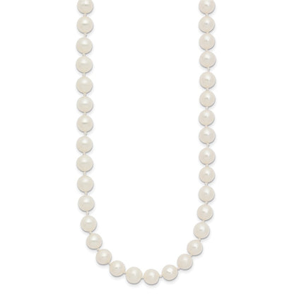 14k Yellow Gold 6-7mm White Freshwater Cultured Pearl 28 inch Necklace