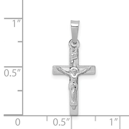 14k White Gold INRI Crucifix Charm Pendant for Women
