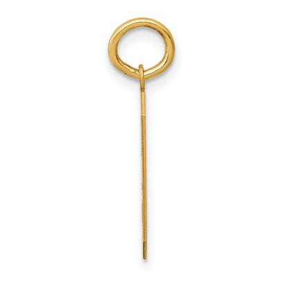 14k Yellow Gold Medium Satin Number 9 Charm