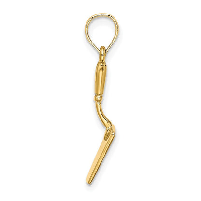 14k Yellow Gold 3-D Concrete  Tool Spatula Charm