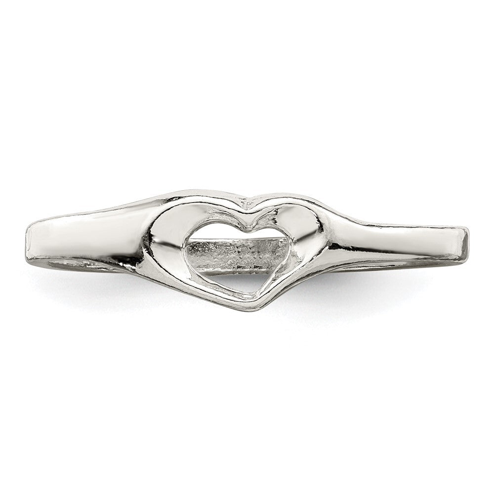 Sterling Silver Heart Ring Size 7