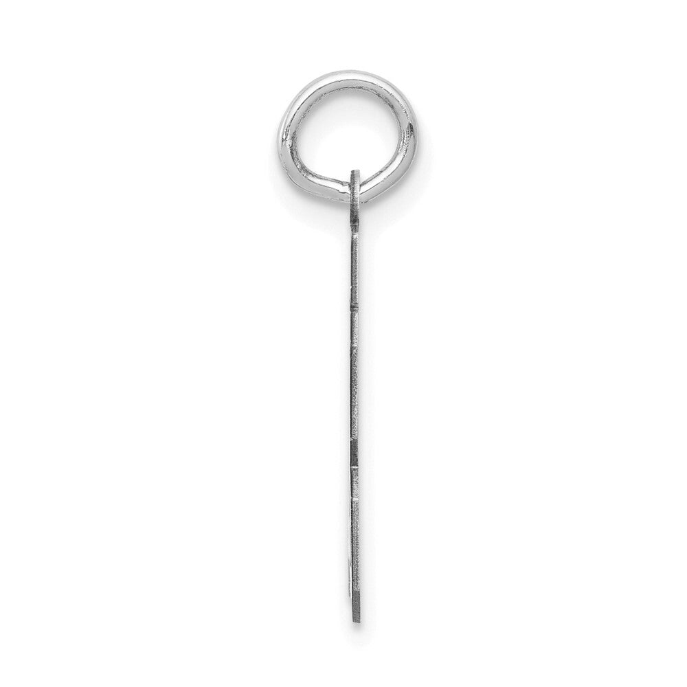 14k White Gold Small Satin Number 83 Charm Pendant for Women
