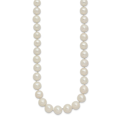 14k Yellow Gold 7.5-9mm White Cultured Pearl Graduated Necklace 18"